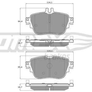Zestaw klocków hamulcowych, hamulce tarczowe TOMEX BRAKES TX 18-76 Oferta limitowana