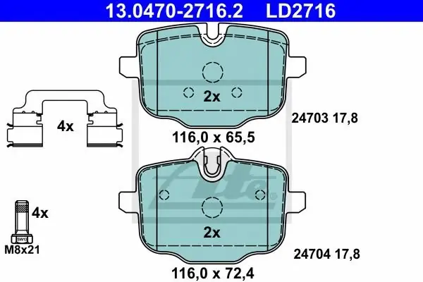 Klocki hamulcowe ATE 13.0470-2716 34216775346 Ostatnia szansa