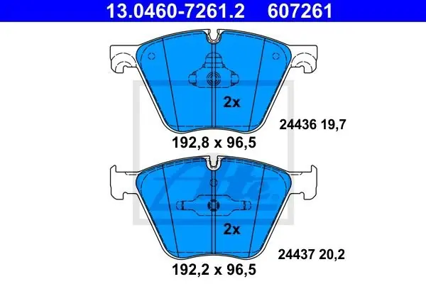 Klocki hamulcowe ATE 13.0460-7261 34116792874 Niska cena