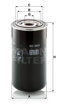 Filtr oleju MANN-FILTER WD950/4 WD950 4automat. skrzynia biegów Dodaj do koszyka