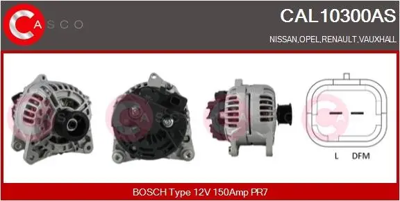 ALTERNATOR 12V 150A CASCO CAL10300AS Dodaj do koszyka