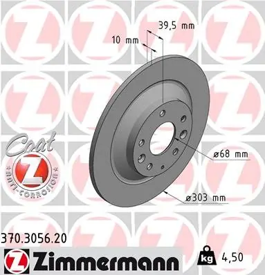 Cena promocyjna Tarcza hamulcowa ZIMMERMANN 370.3056.20 K01126251